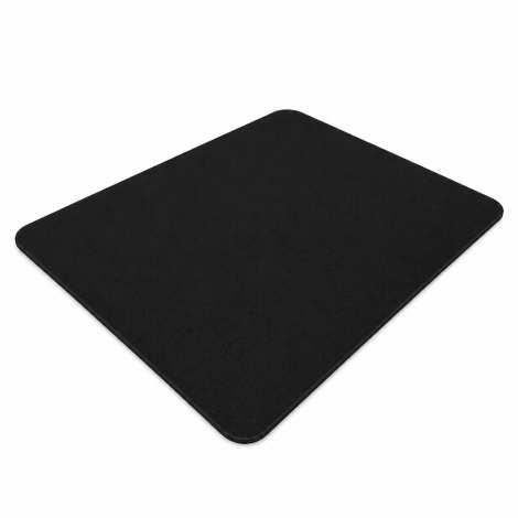 MOUSE PAD EMBORRACHADO ANTIDERRAPANTE PRETO LISO 22X18CM