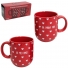 JOGO DE CANECA DE PORCELANA COLECAO LOVE VERMELHA COM 2 PECAS 220ML