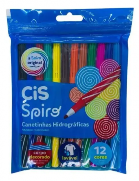 CANETINHA HIDROCOR 12 CORES - CIS SPIRO